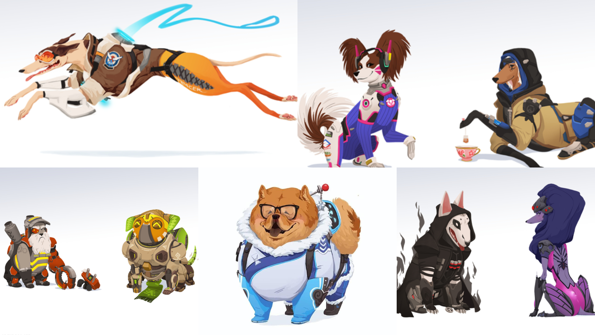 【OW2】海外勢によって『擬犬化』された27体のOWヒーローファンアートまとめ