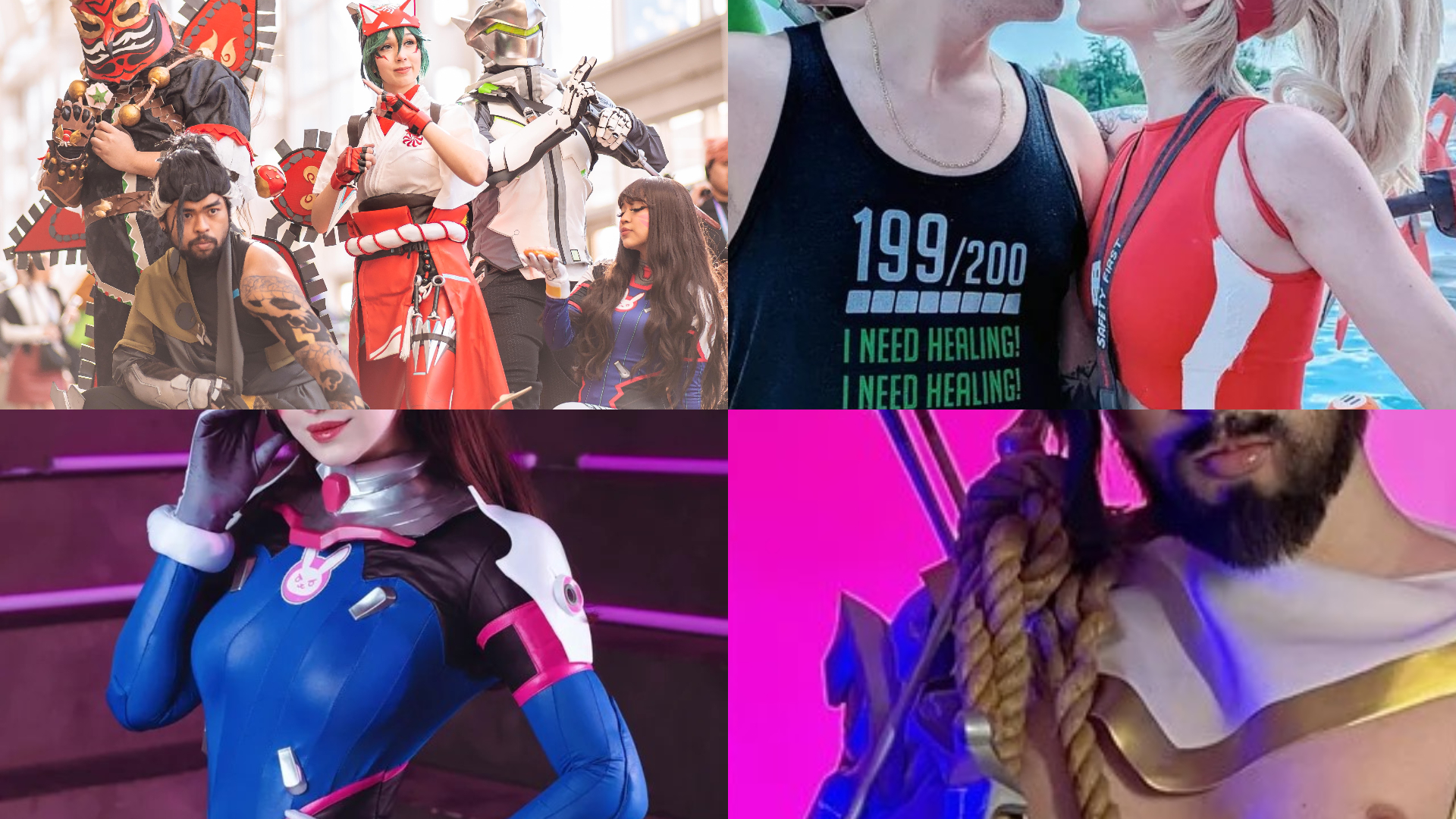 【OW2】海外勢によるコスプレまとめ「閲覧注意の水着マーシーカップル」「高クオリティDVa」「キューピッドハンゾー」ほか