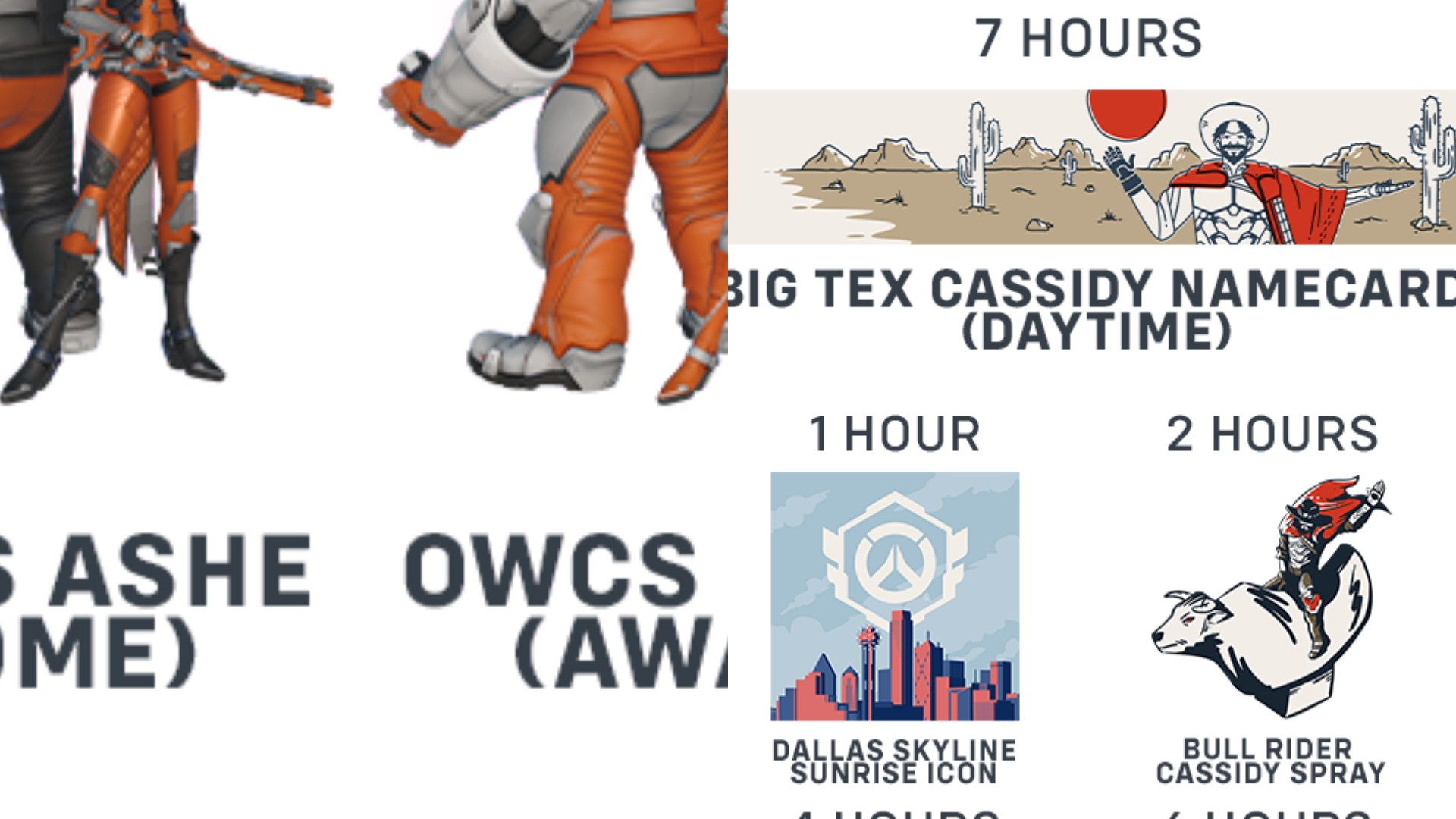 【無料アイテム情報】OWCSメジャー世界大会の視聴報酬が公開。『アッシュのスキン』や『ロデオアッシュ＆キャスディ』が入手可能に