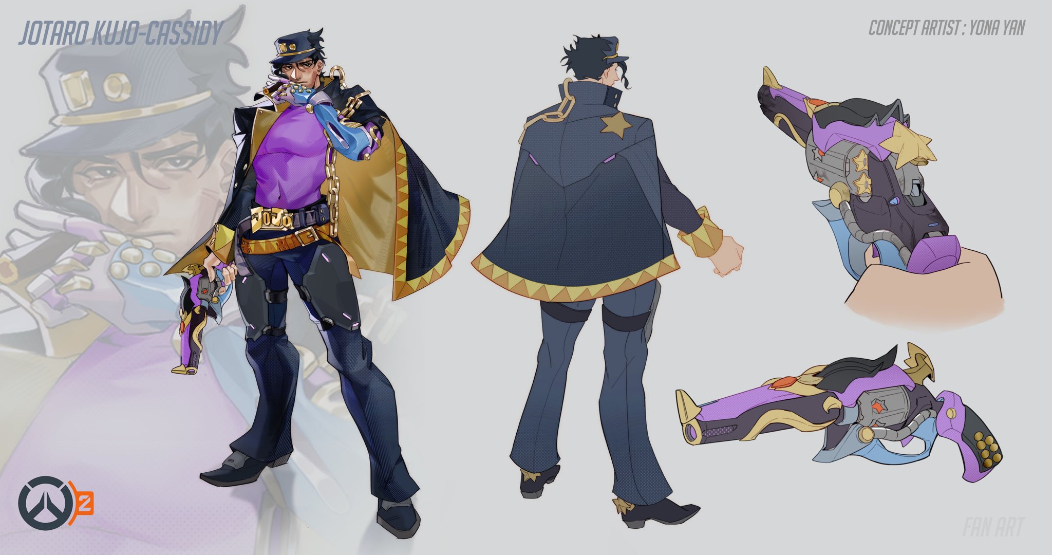 【OW2】海外勢の作成した『ジョジョ×OW』のコンセプトアートが4万いいねを超え話題に