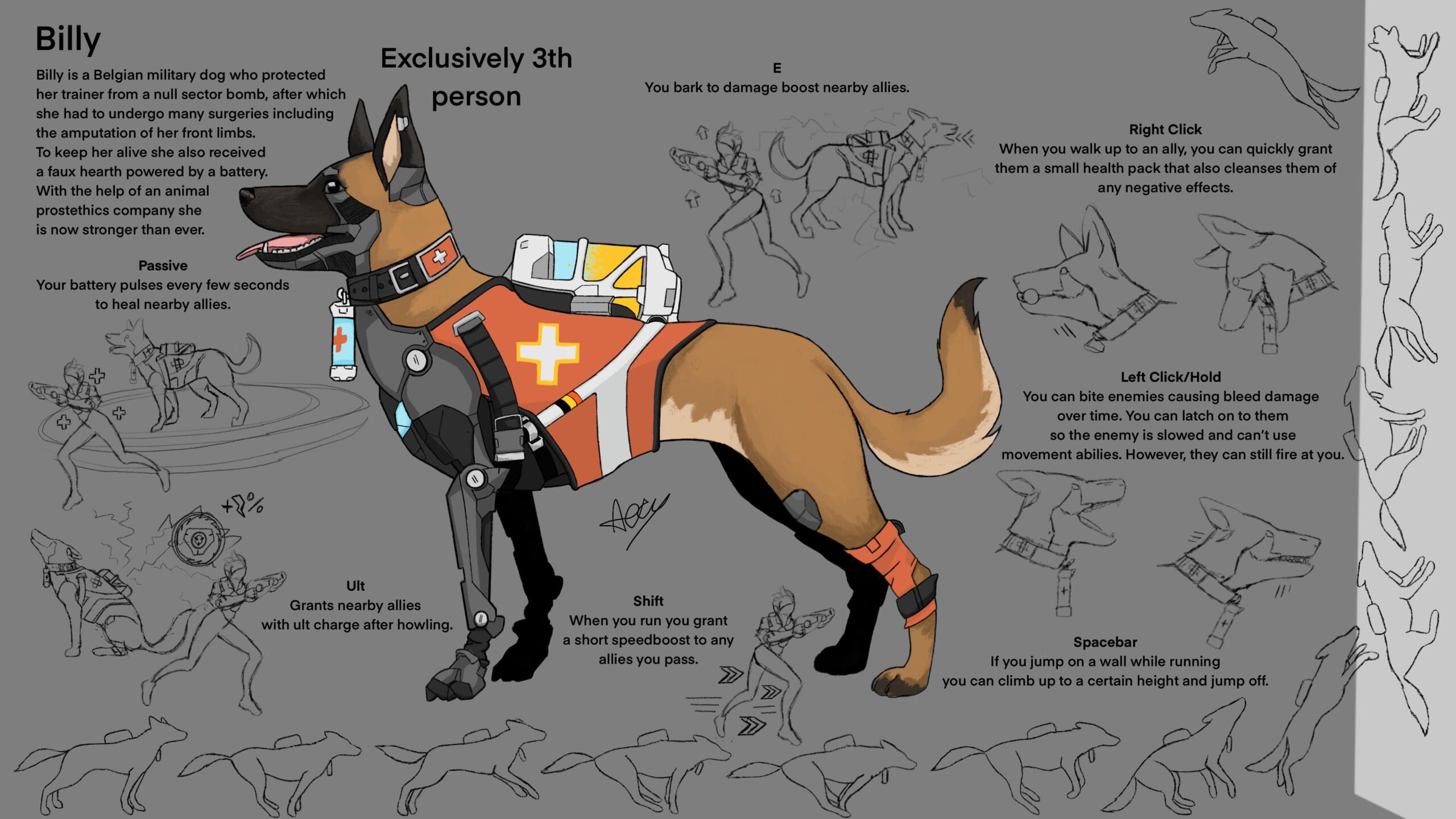 【OW2】海外勢による新犬型ヒーロー『ビリー』のコンセプトが話題に