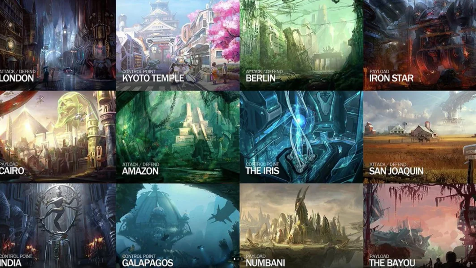 【OW2】過去に公開されたオーバーウォッチのコンセプトマップまとめ ←現在開発されているのは･･･