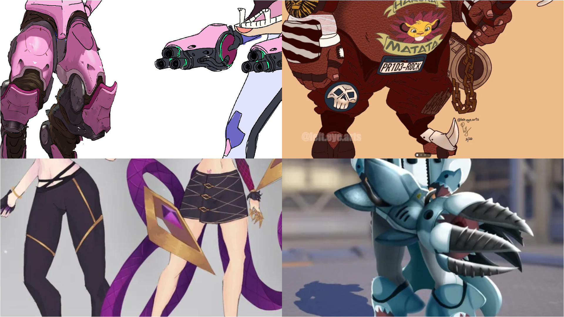 【OW2】海外勢によるファンアートまとめ「宇宙スキン×OW」「ディズニー×OW」「ゲキヤバDVa」等