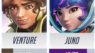 【OW2】ベンチャーとジュノ、コスメティックアイテムの数を比較したら衝撃的な結果がww