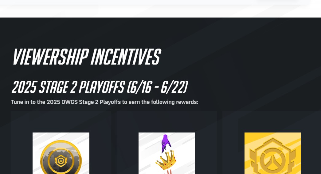 【無料アイテム情報】OWCSのTwitchDropsが明日更新