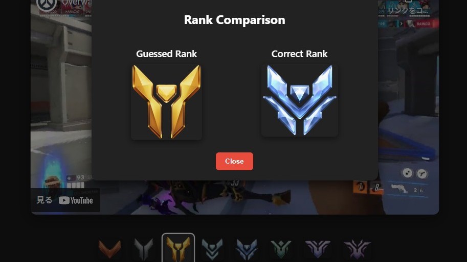 【OW2】リプレイからプレイヤーのランクを当てるゲーム『Overank』が開発ｗｗ