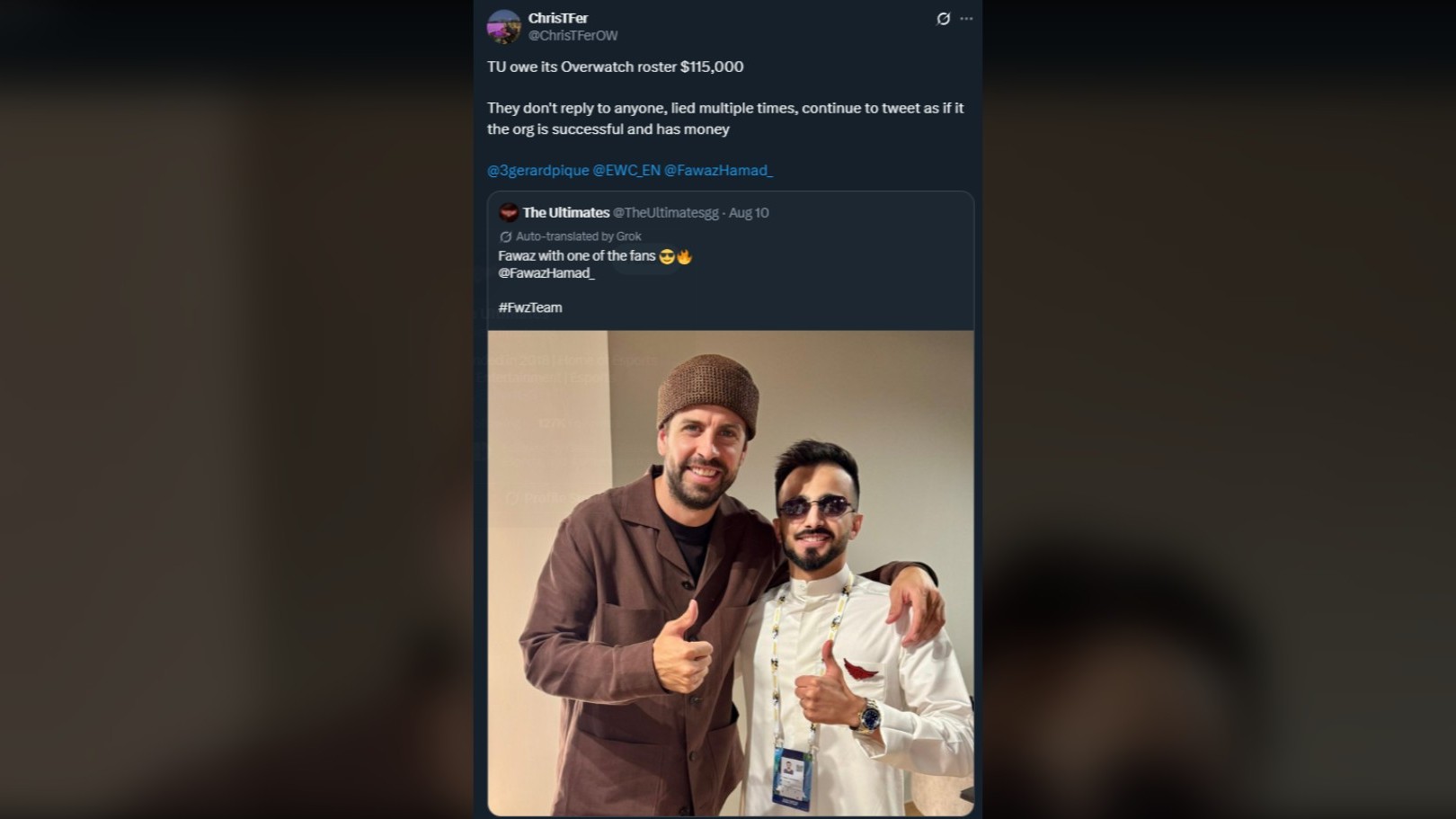 【悲報】海外プロコーチがサウジチームの給与1,700万円未払問題を告発→数時間後に投稿ごと消され心配の声集まる