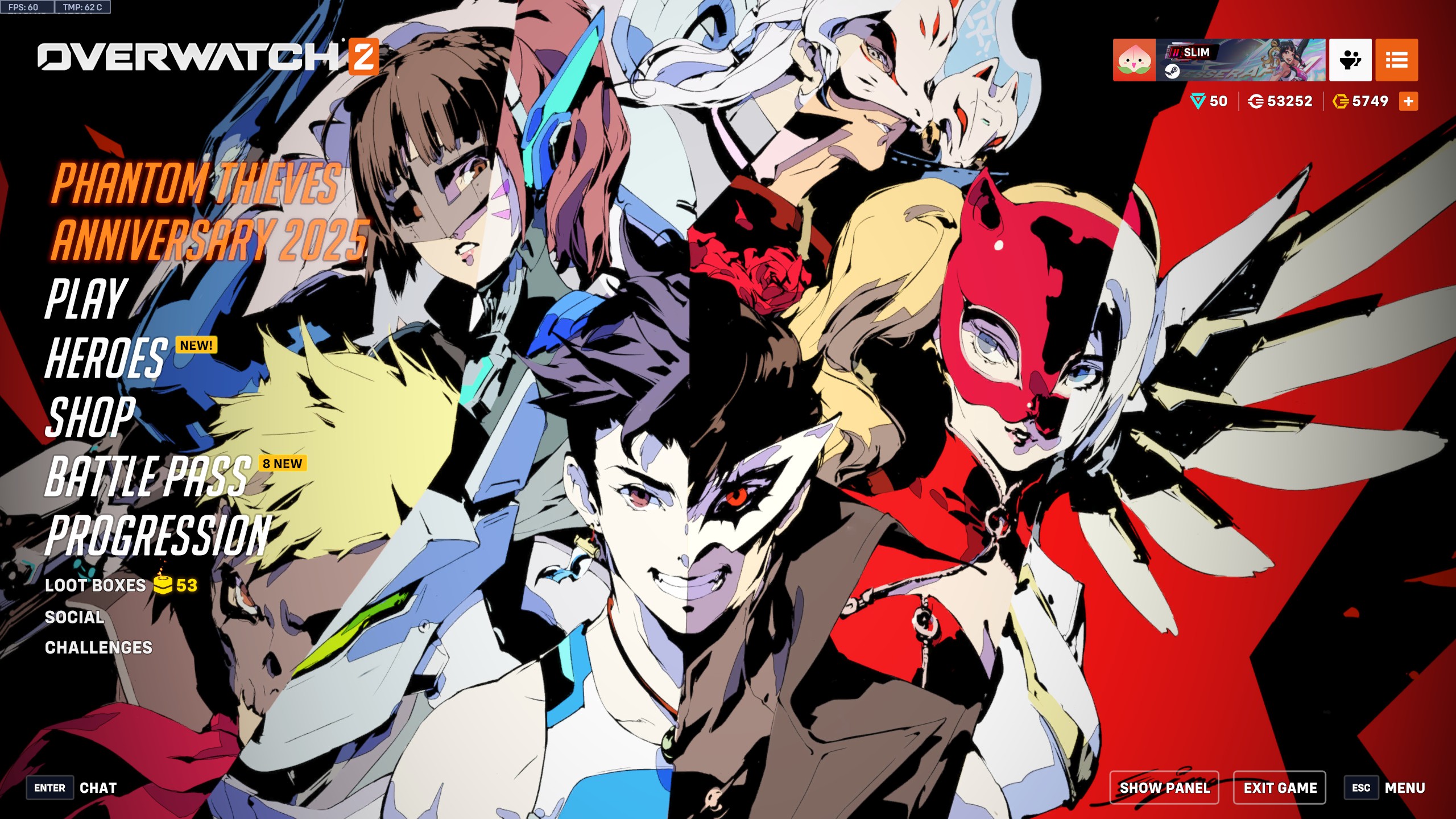 【OW2】最高すぎるペルソナのメニュー画面を半永続的に表示させておく方法