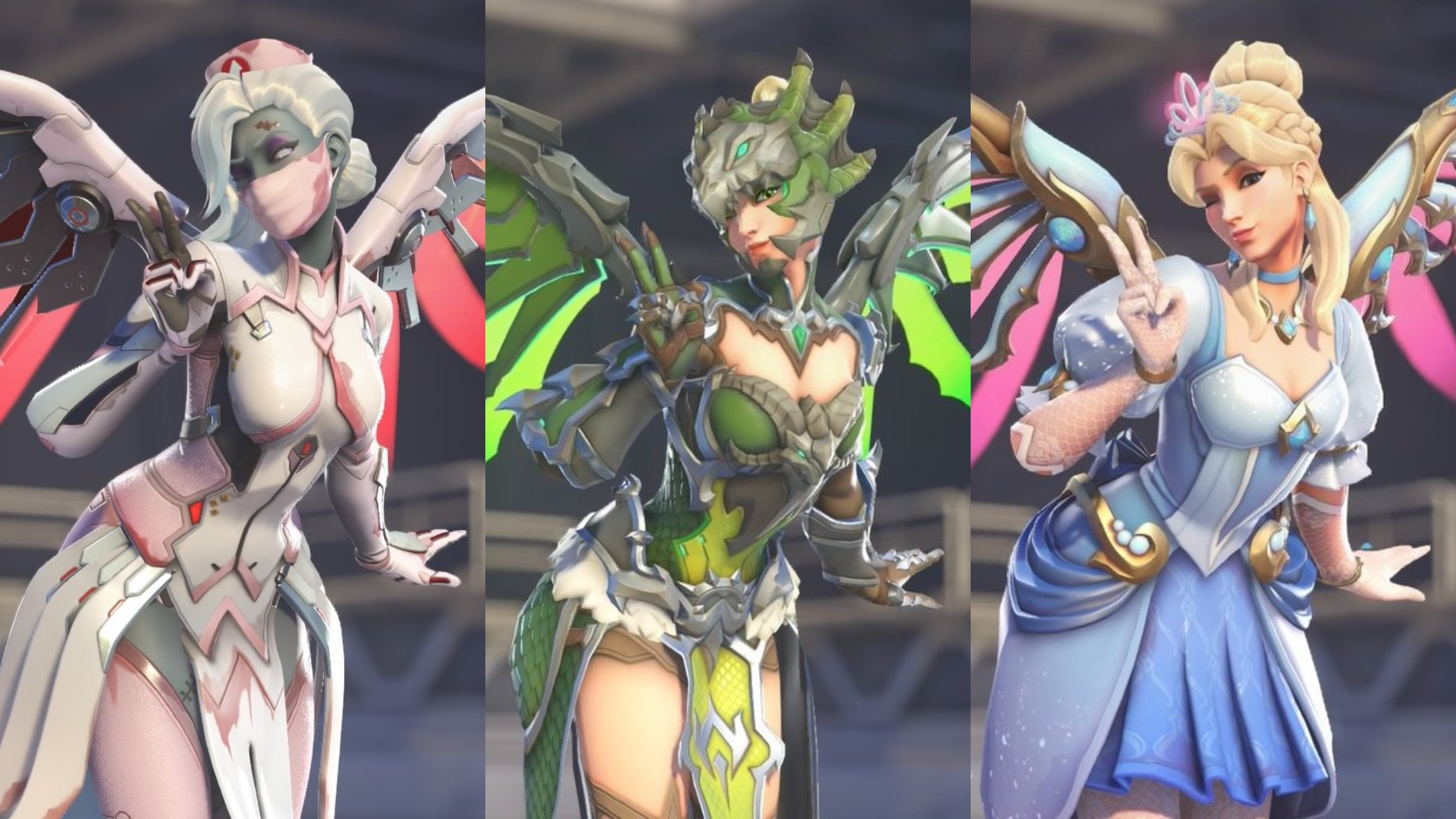 【OW2】現在裏ルートから入手可能な10種類のマーシースキンまとめ