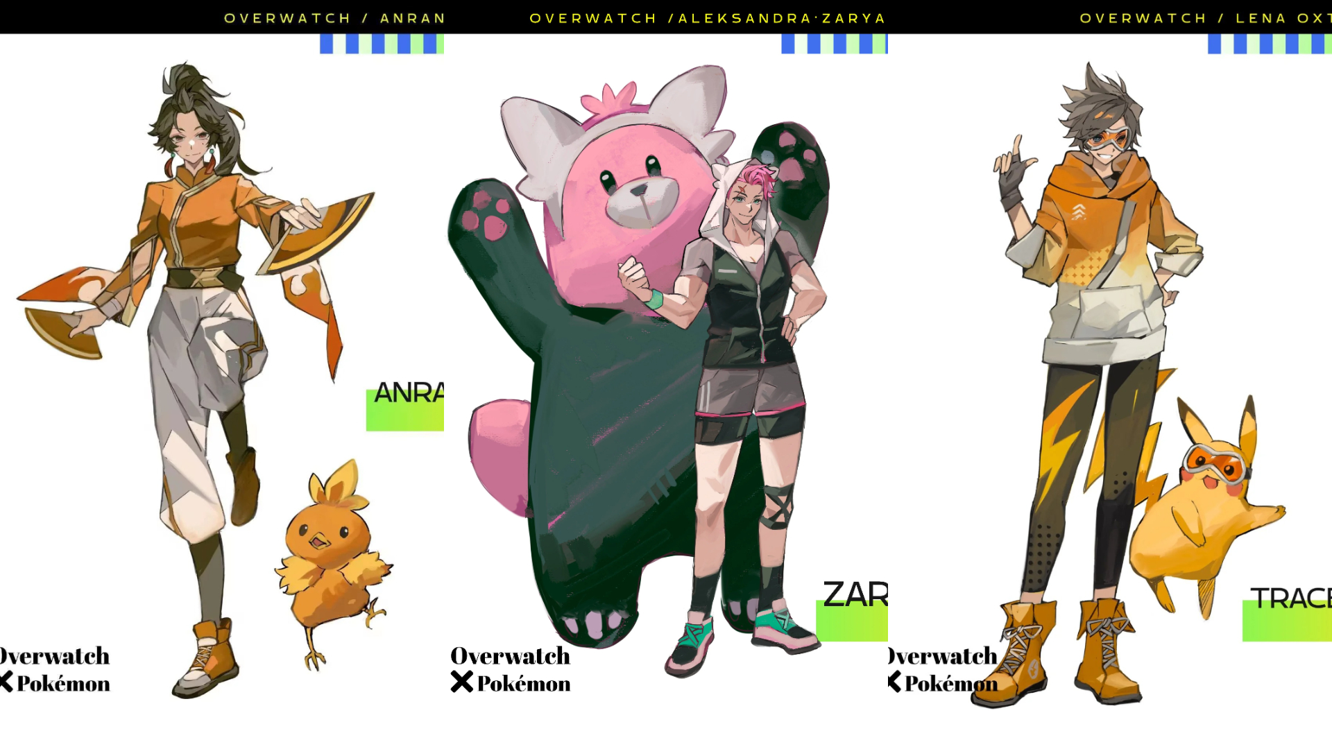 【OW】OWヒーローをポケモントレーナー化したファンアートが話題 ←組み合わせ完璧すぎ