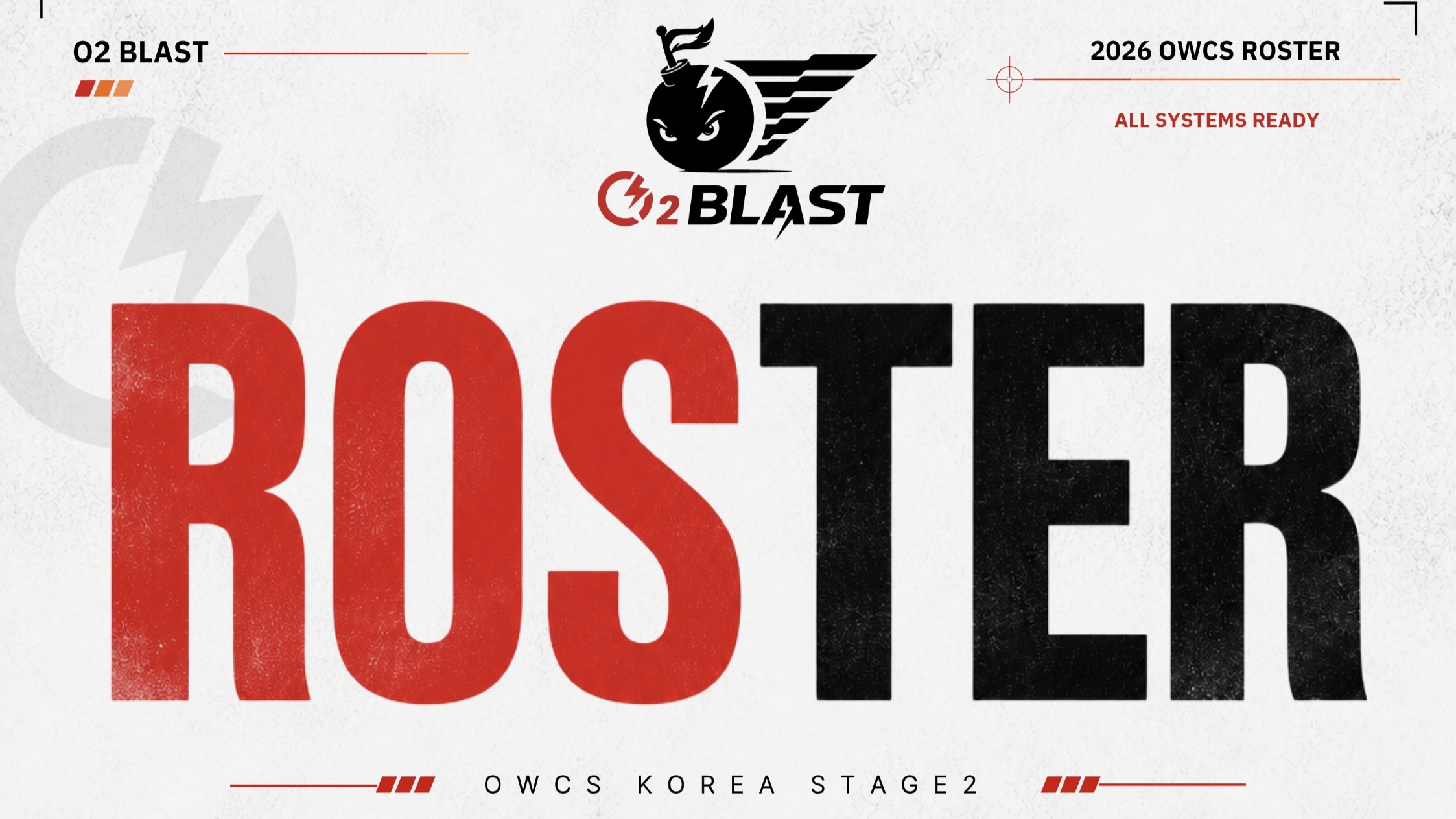 【OWCS】O2 Blast、OWCS Korea Stage 2のロスターを発表