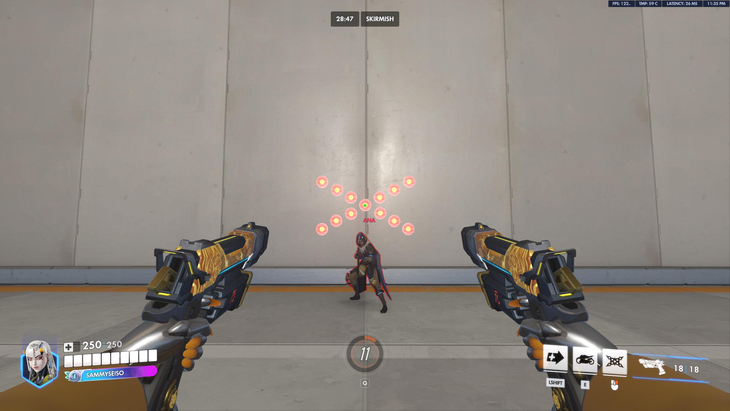 【OW】シオンの罰の弾サイズ弱体化を可視化した結果がコチラ
