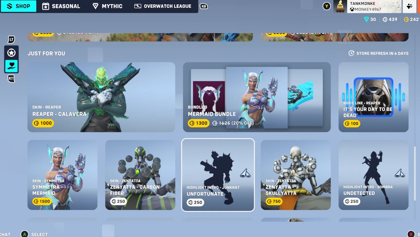 【OW】ショップの「あなたへのおすすめ」欄、ぶっ壊れているとの報告相次ぐ