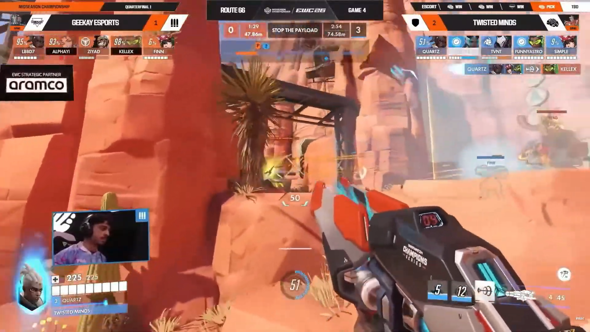 【OW】バスティオンBANで逆に枷が外れたQuartz、主人公すぎる