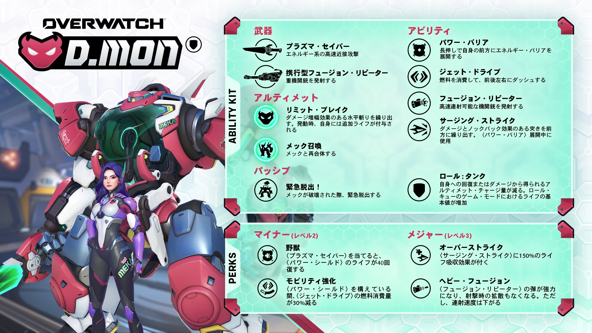 【OW】D.Monの全能力詳細まとめ