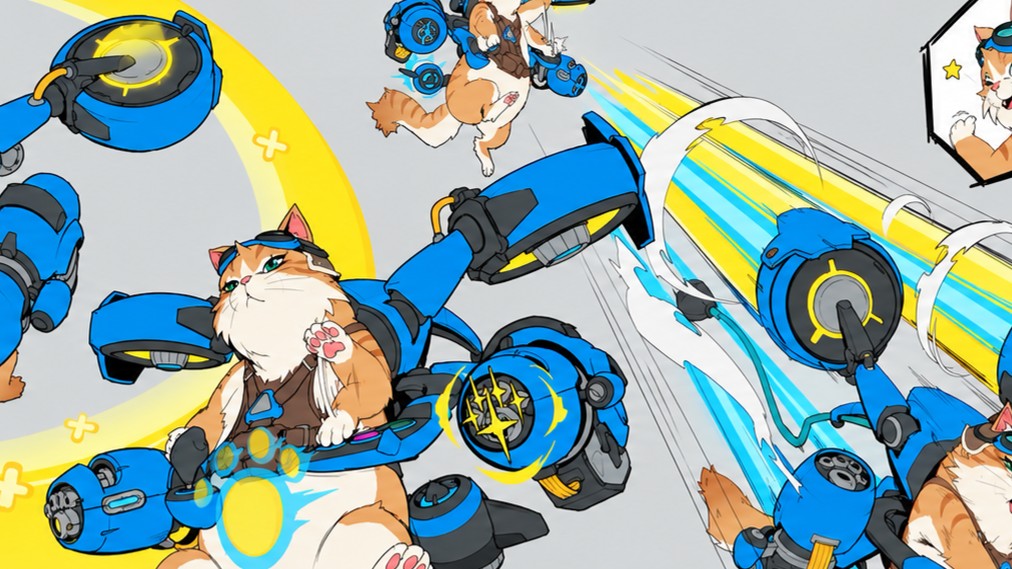 【OW】初公開されたジェットパックキャットの設定画、可愛すぎる